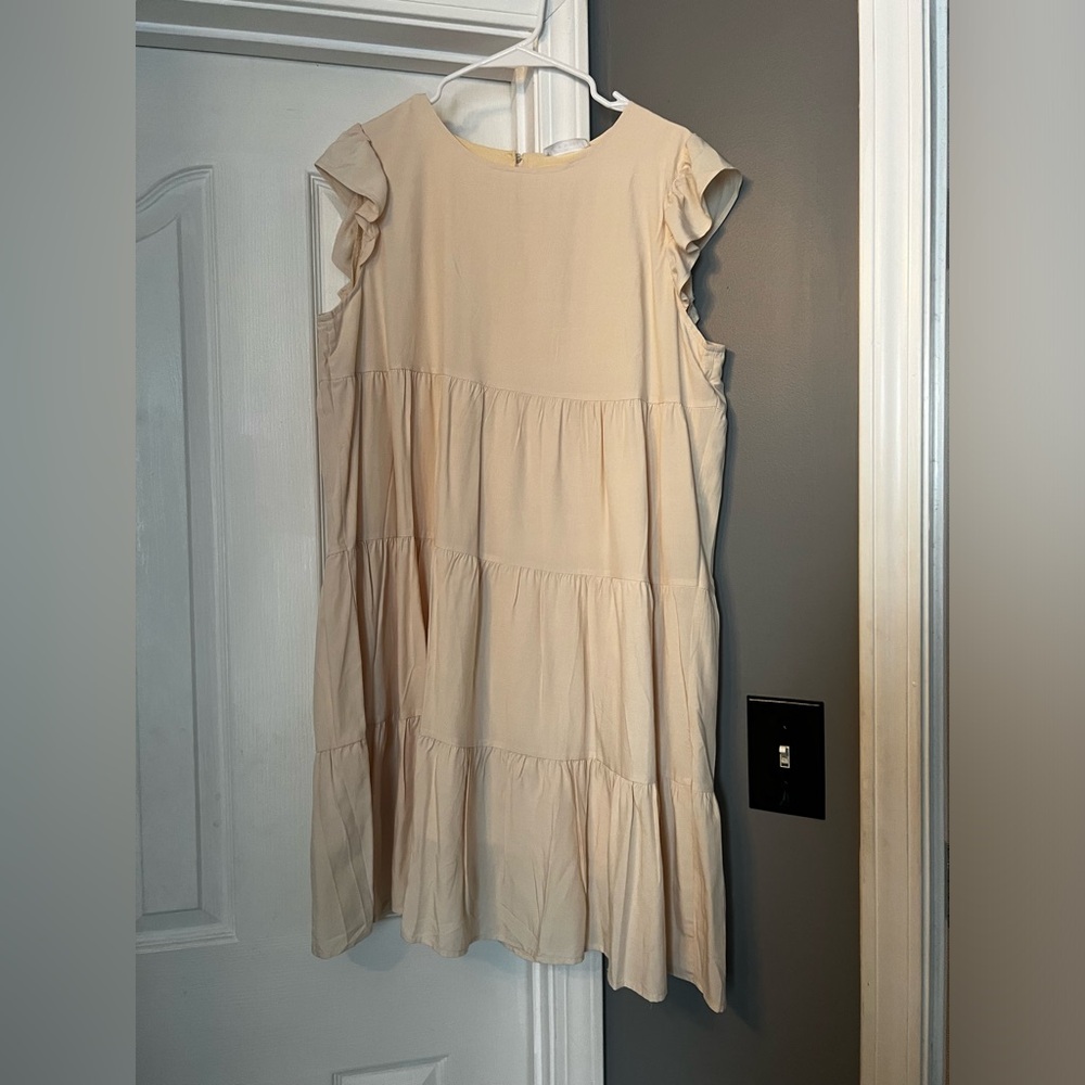 Tank baby doll dress apricot size medium